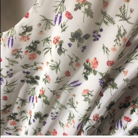 Floral Tiered Sleeve Choker Dress - Picture 2 of 3